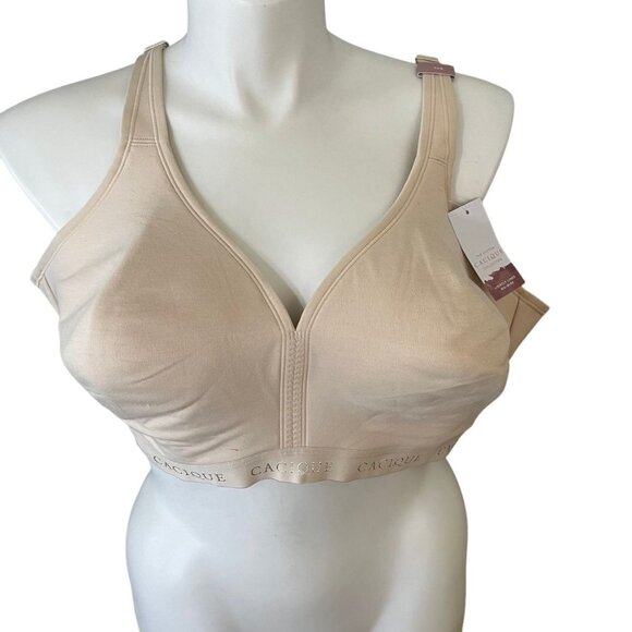 Cacique The Cotton Collection Lightly Lined No Wire Bra Size 50B New - Picture 1 of 5